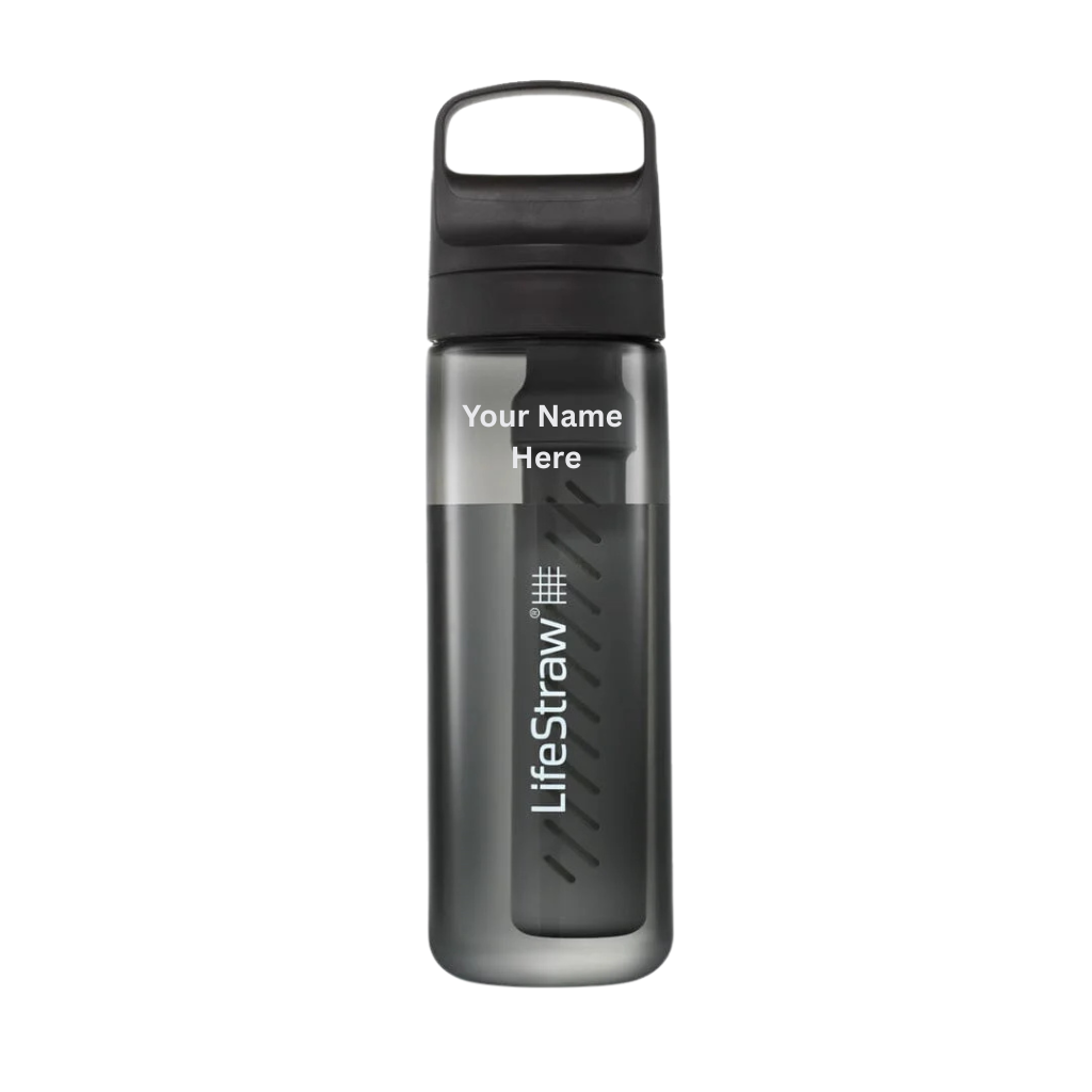 LifeStraw Go 650 ml Filtered Bottle – personalised name engraving
