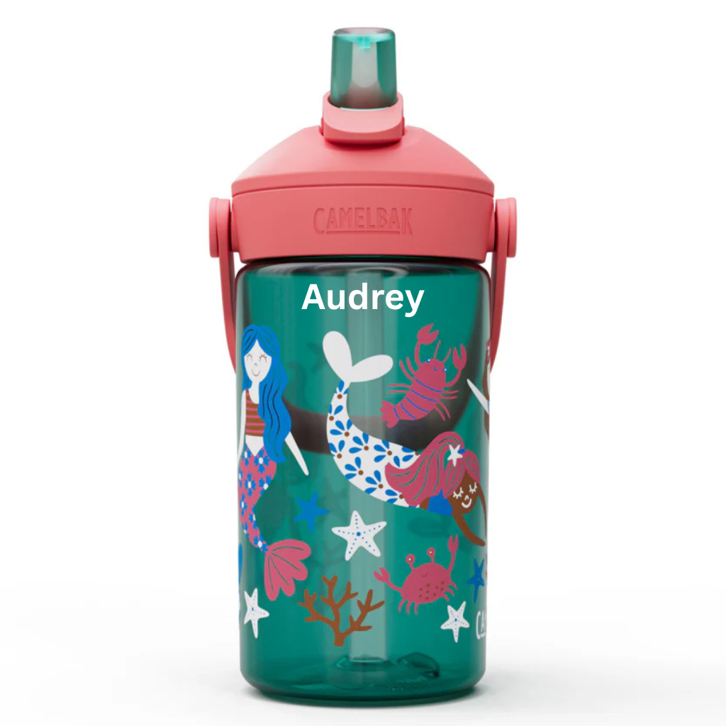 Kids CamelBak thrive tritan drink bottle mermaid and friends 400ml with name engraved