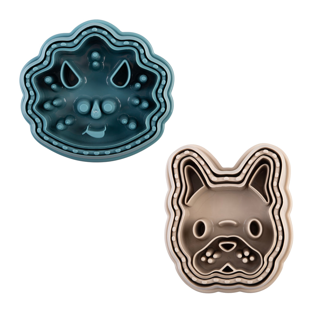 Melii Luxe 3 in 1 Sandwich, cookie and pastry cuttler, now in Dinosaur and Bulldog designs.