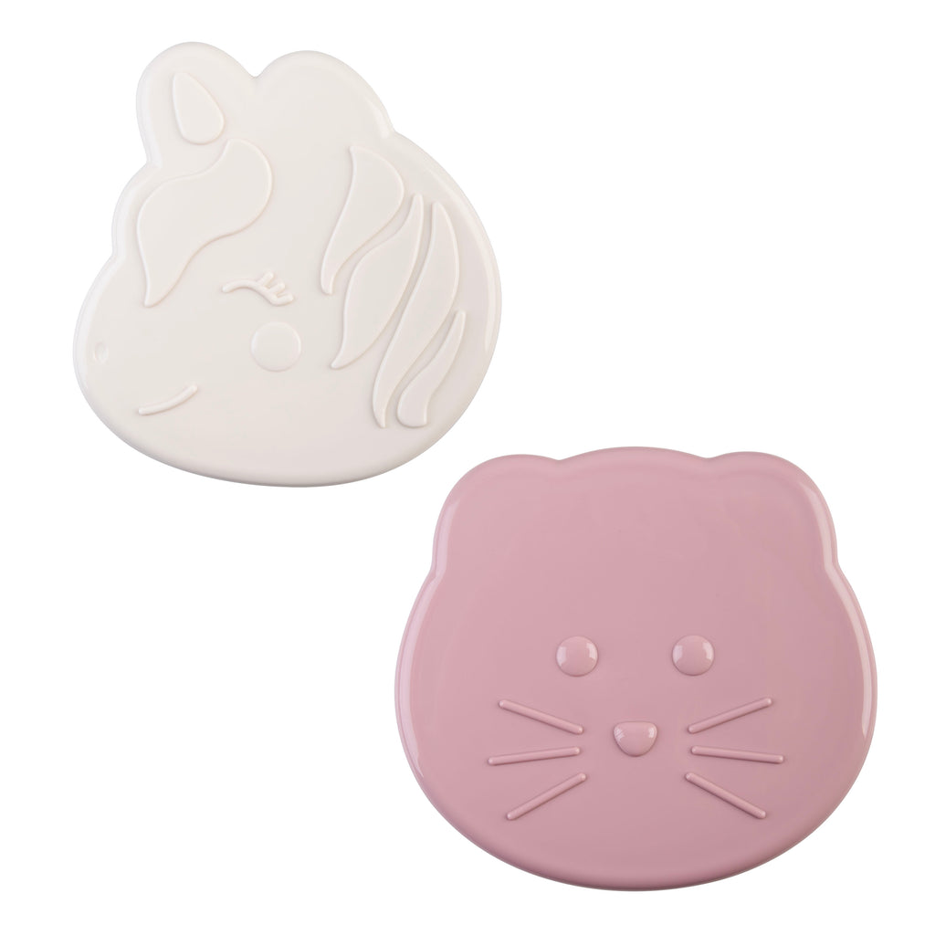 Melii Luxe 3 in 1 Sandwich, cookie and pastry cutter, in Unicorn and Cat designs.