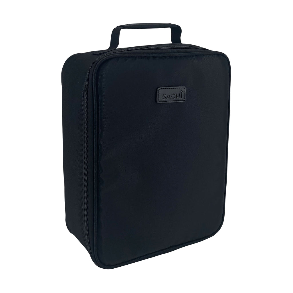 Sachi Junior XL Lunch Bag in Black, side profile.