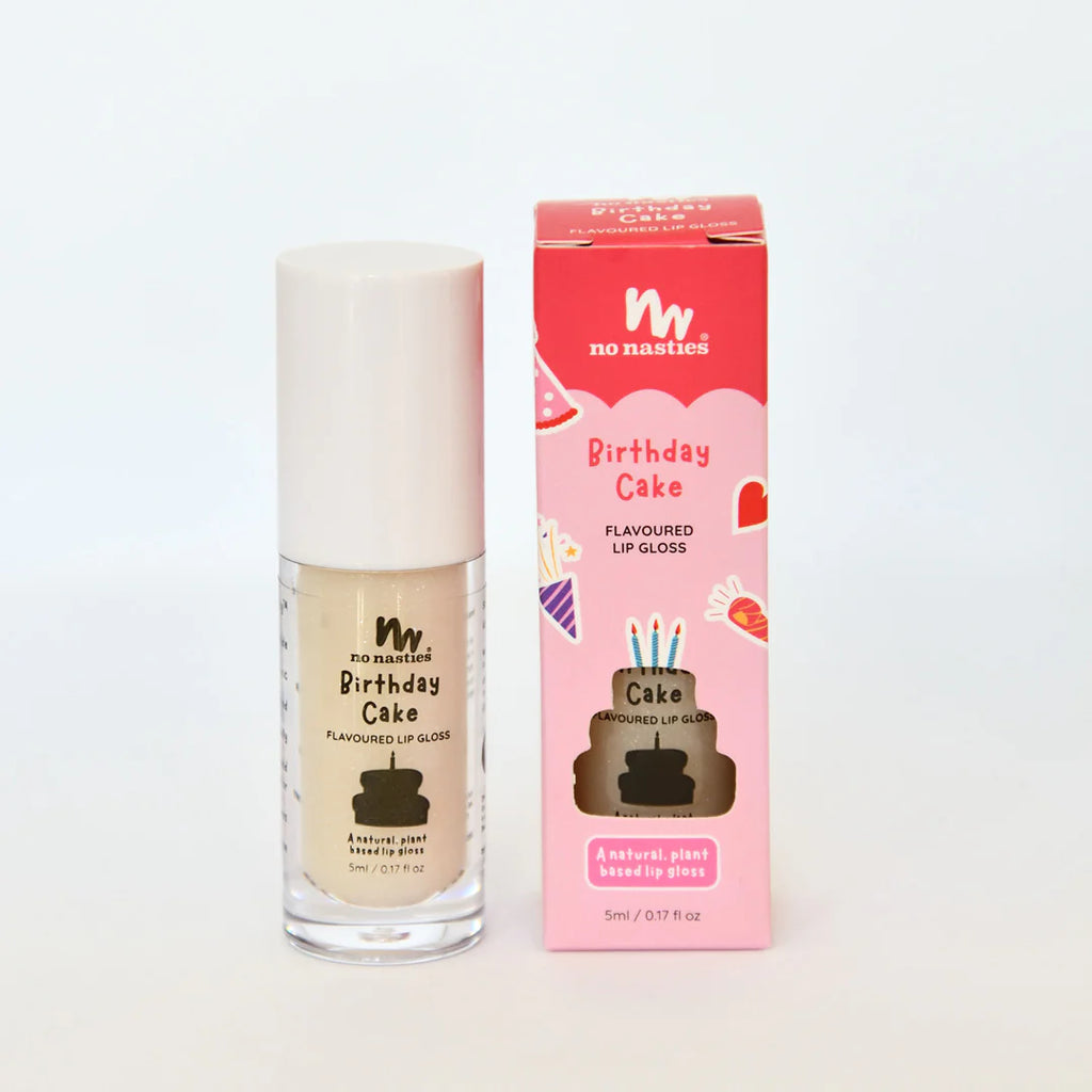 No Nasties Kids | Natural Kids Lip Gloss Wand | Birthday Cake - Creative Kids Lab