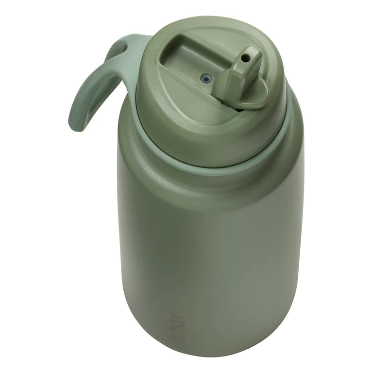b.box Insulated Flip Top Drink Bottle, 1L - Olive - Creative Kids Lab