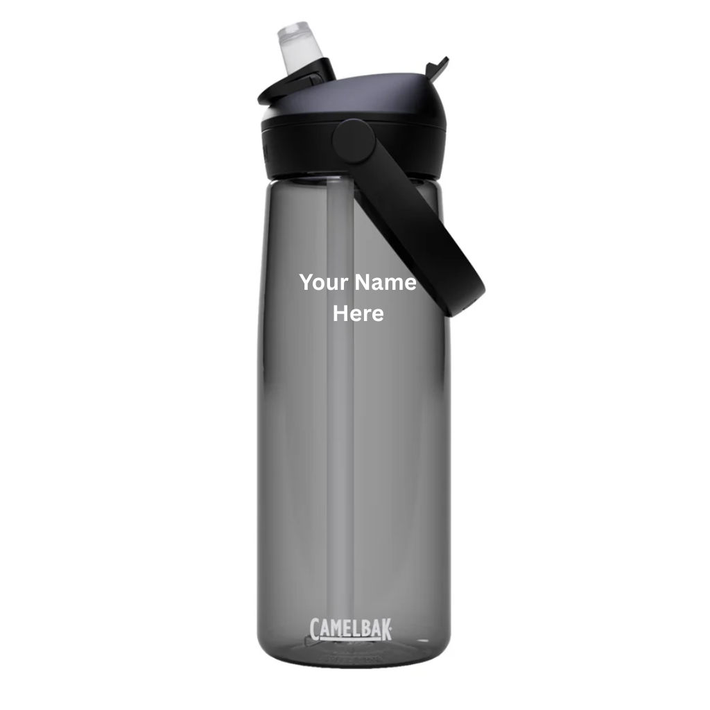Personalised Camelbak thrive triatn plastic 50ml drink bottle in charcoal colour