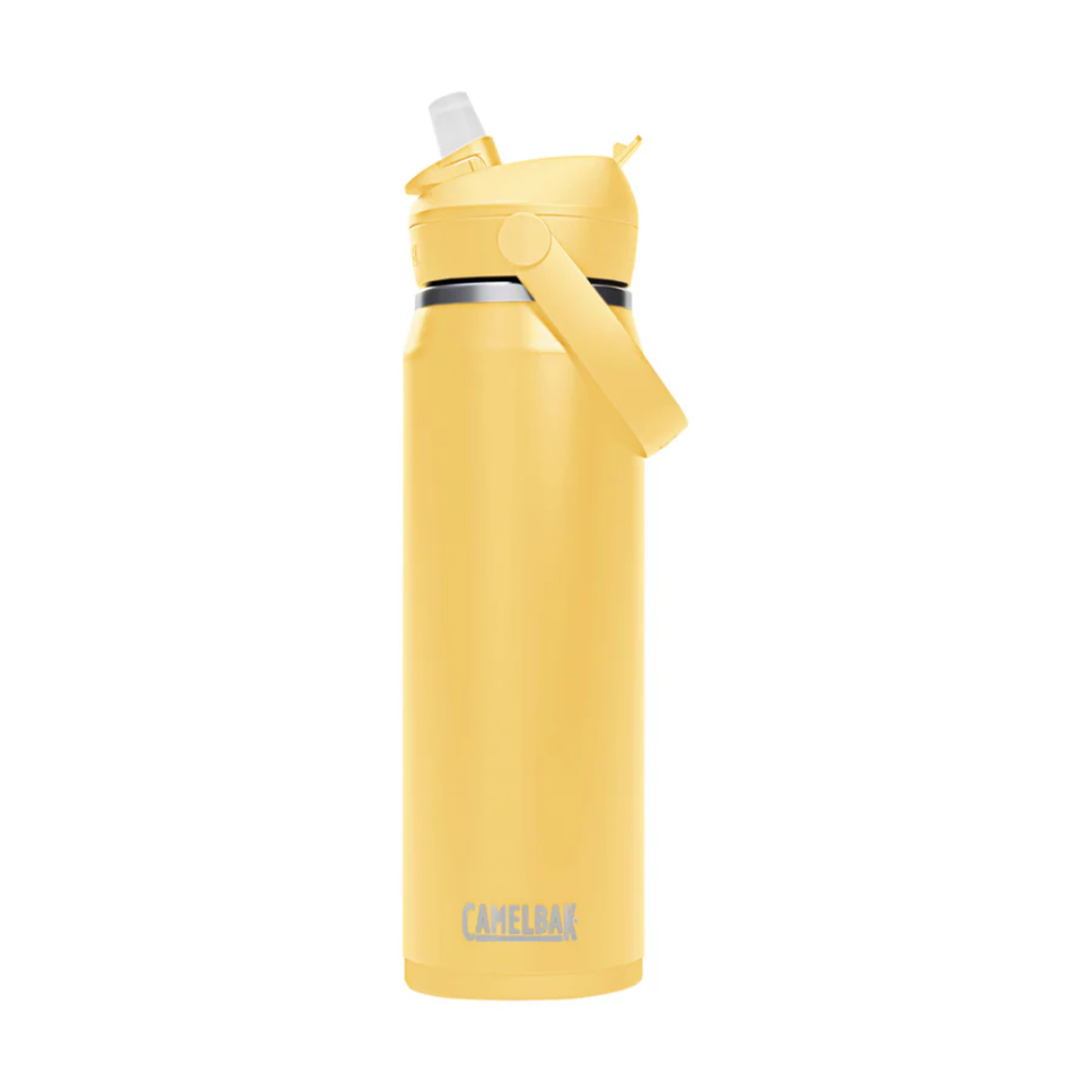 Camelbak thrive flip straw insulated stainless steel drink bottle in yellow bloom
