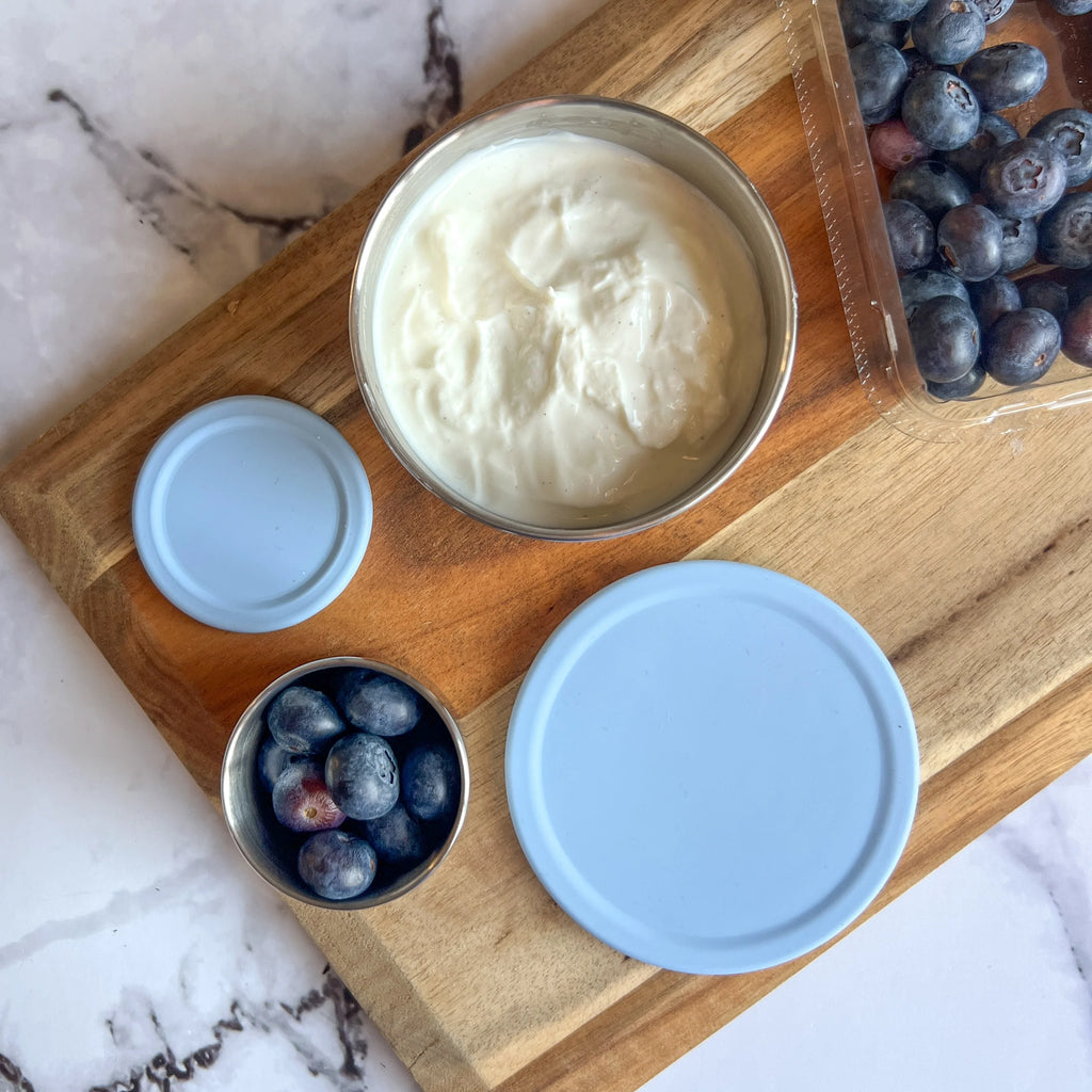 Ecococoon | Stainless Steel Snack Pots | Blueberry - Creative Kids Lab