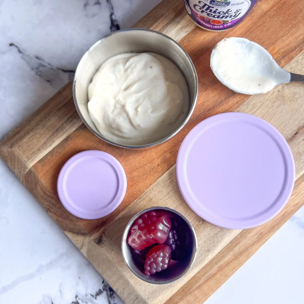 Ecococoon | Stainless Steel Snack Pots | Grape - Creative Kids Lab