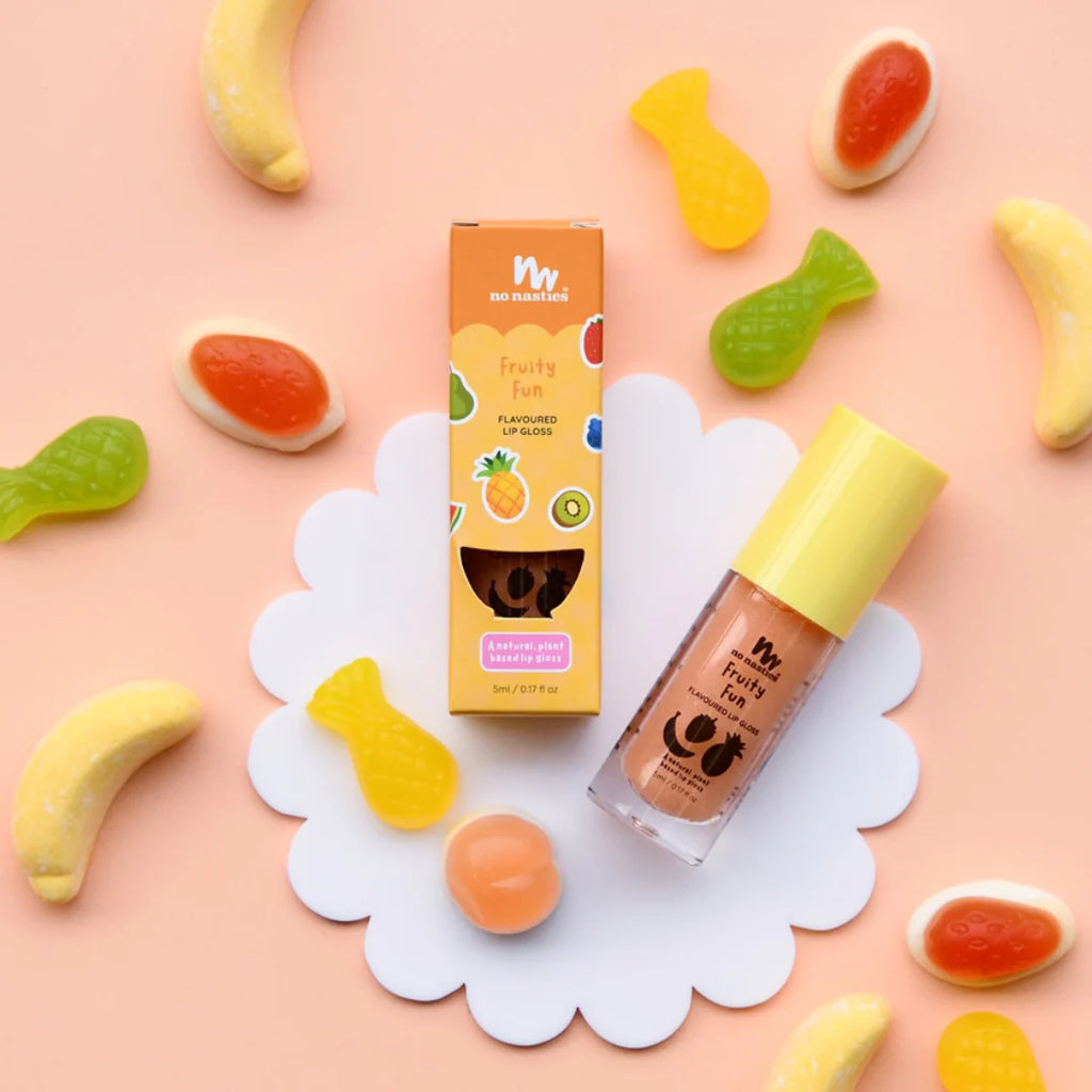 No Nasties Kids | Natural Kids Lip Gloss Wand | Fruity Fun - Creative Kids Lab