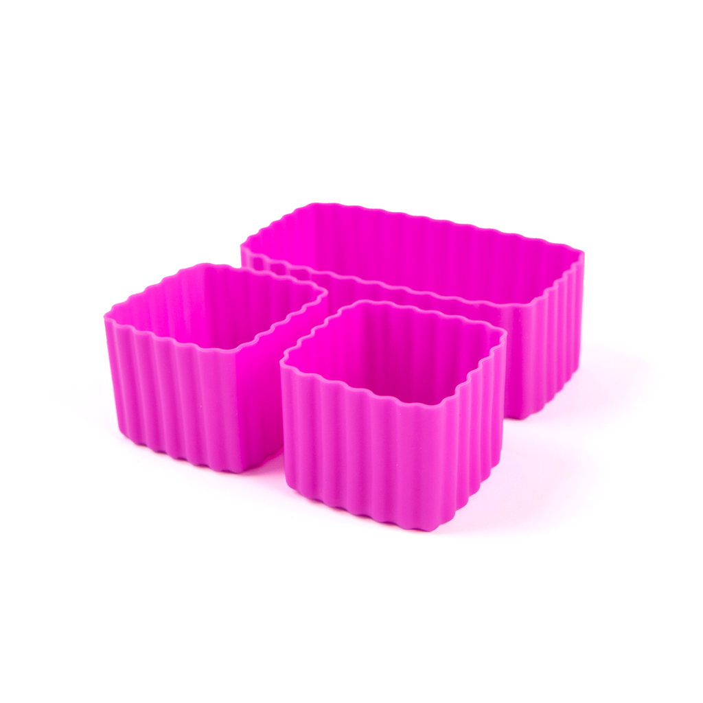 Montiico feast cups mixed containers for bento lunchboxes fushcia