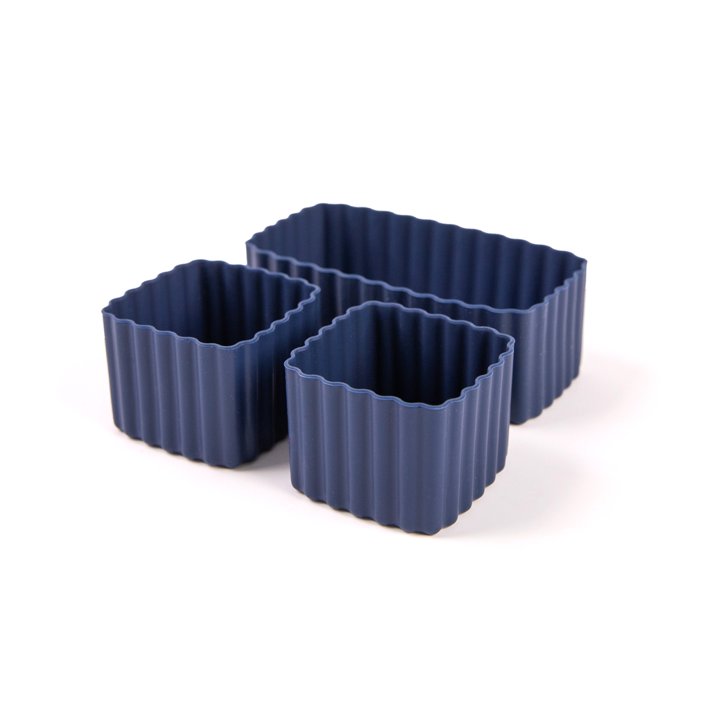 Montiico feast cups mixed containers for bento lunchboxes navy blue