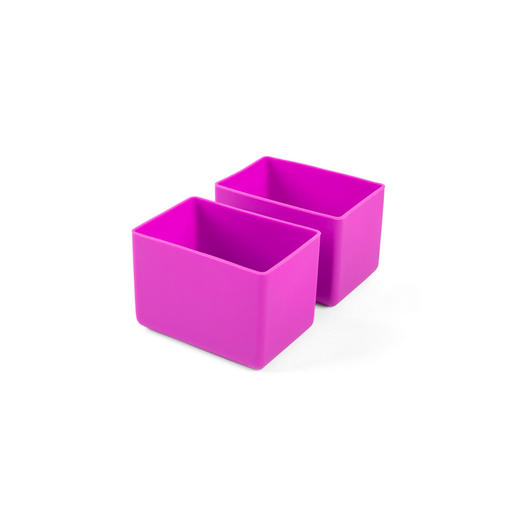 Montiico feast silicone cups tray for bento lunchboxes fushcia
