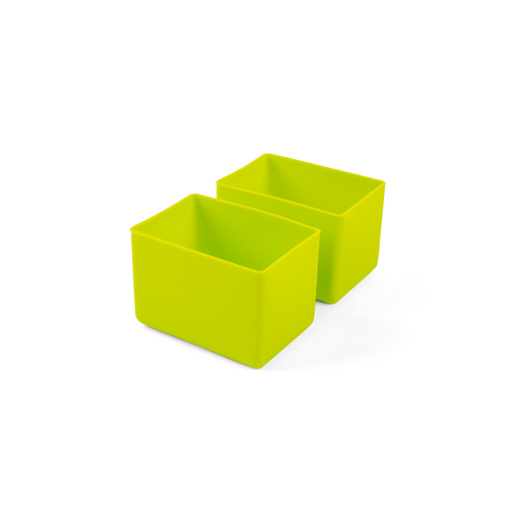 Montiico feast silicone cups tray for bento lunchboxes green
