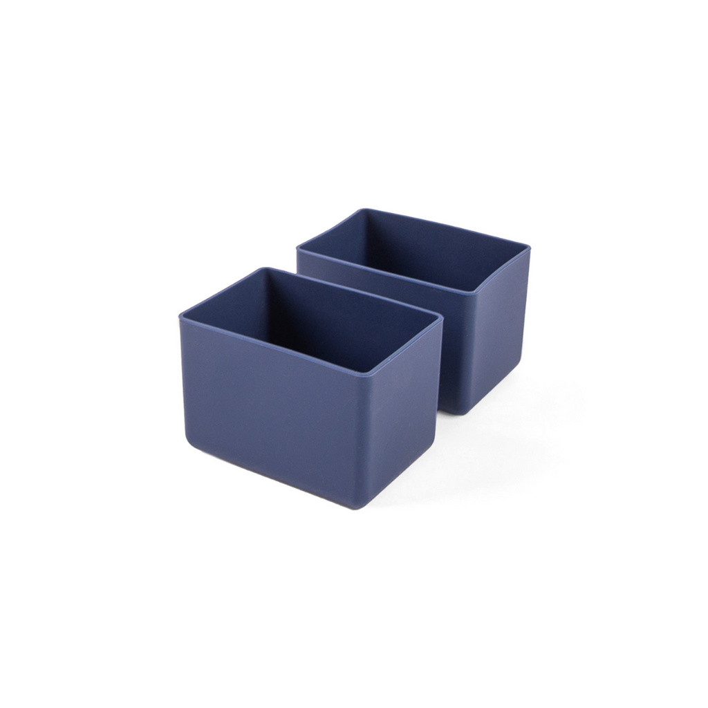 Montiico feast silicone cups tray for bento lunchboxes navy blue