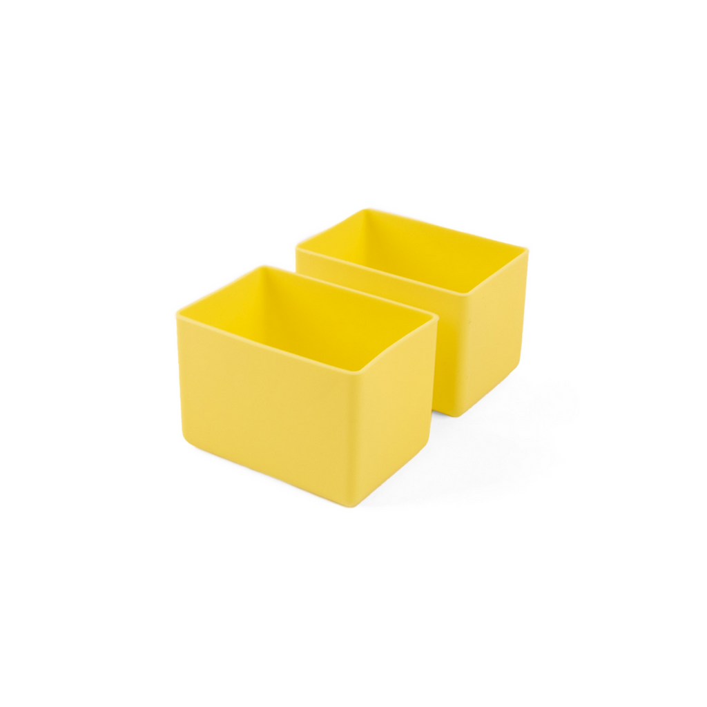 Montiico feast silicone cups tray for bento lunchboxes yellow