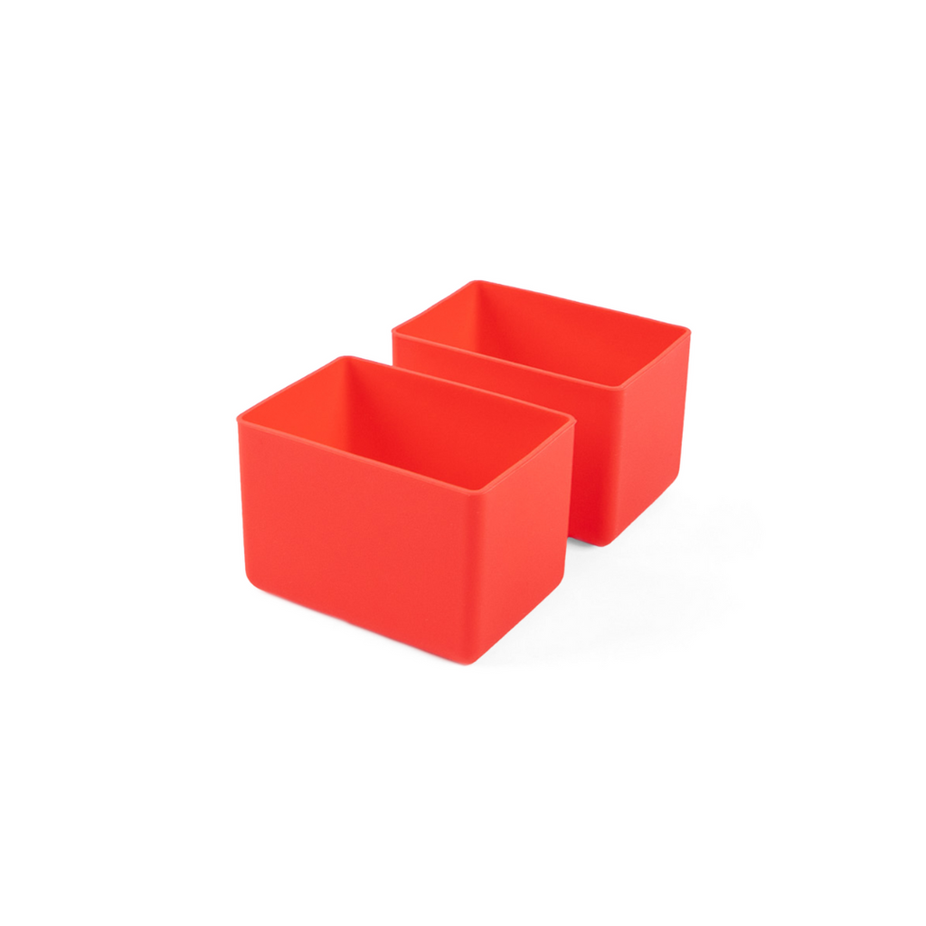 Montiico feast silicone cups tray for bento lunchboxes red