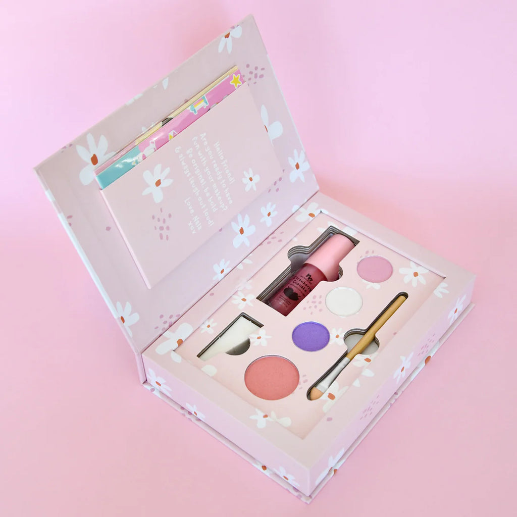 No Nasties Kids | Nala Pink Natural Pressed Powder Kids Makeup Palette Kit - Creative Kids Lab