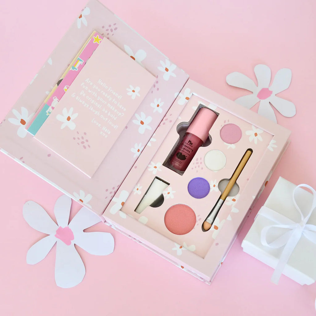 No Nasties Kids | Nala Pink Natural Pressed Powder Kids Makeup Palette Kit - Creative Kids Lab