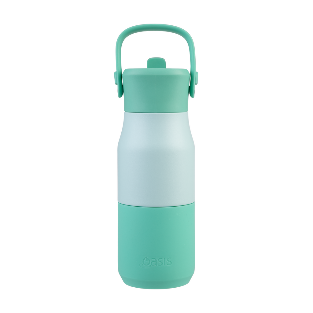 Oasis junior 400ml drink bottle, in mint colour way.