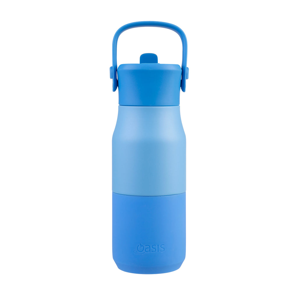 Oasis junior drink bottle - 400ml, stainless steel in blue.