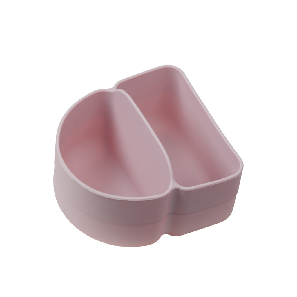 b.box bento buddy ocean berry pink container with two compartments on a white background for snackbox