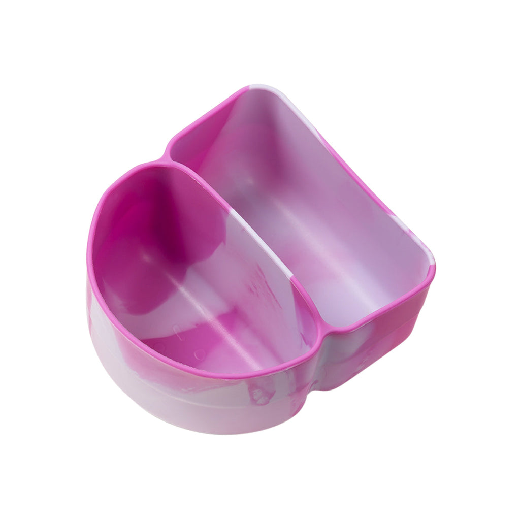 b.box bento buddy cosmic pink container with two compartments on a white background for snackbox