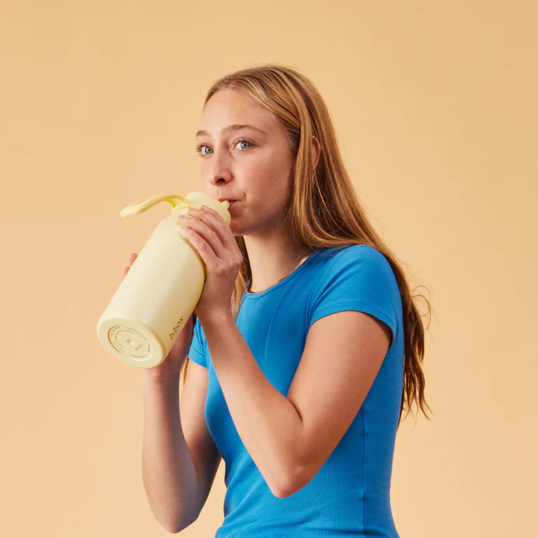 b.box Insulated Flip Top Drink Bottle, 1L - Lemon Twist - Creative Kids Lab