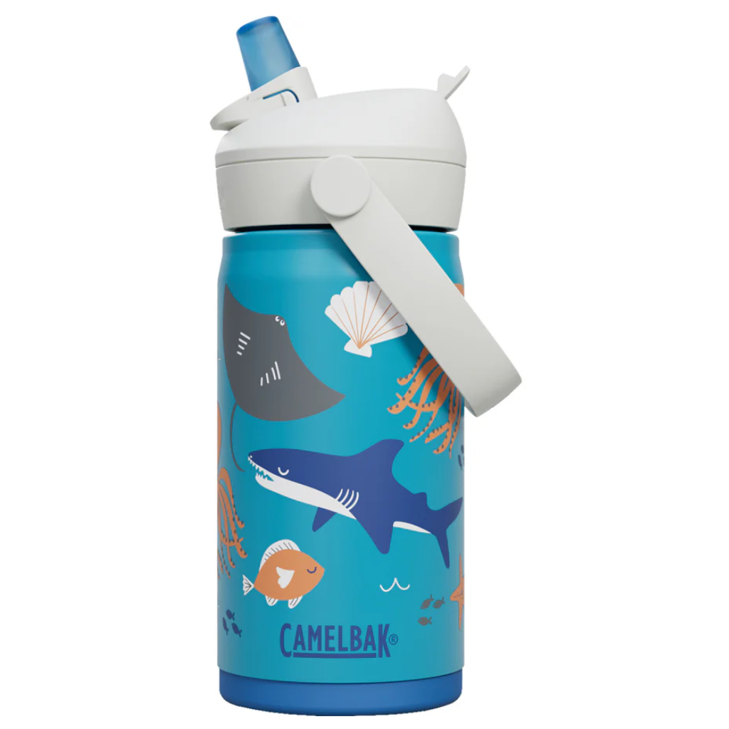 camelback oean life blue kids flip straw thrive insulated stainless steel drink bottle