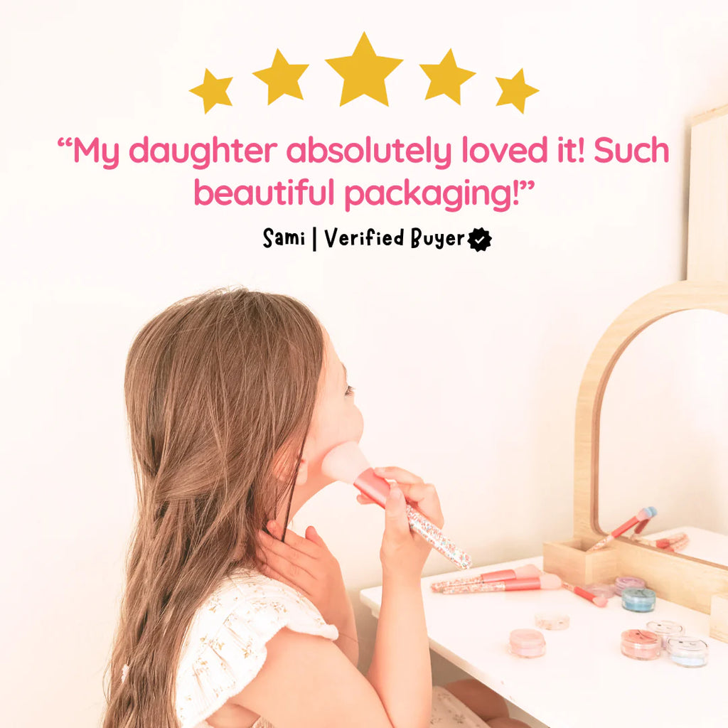 No Nasties Kids | Nala Pink Natural Pressed Powder Kids Makeup Palette Kit - Creative Kids Lab