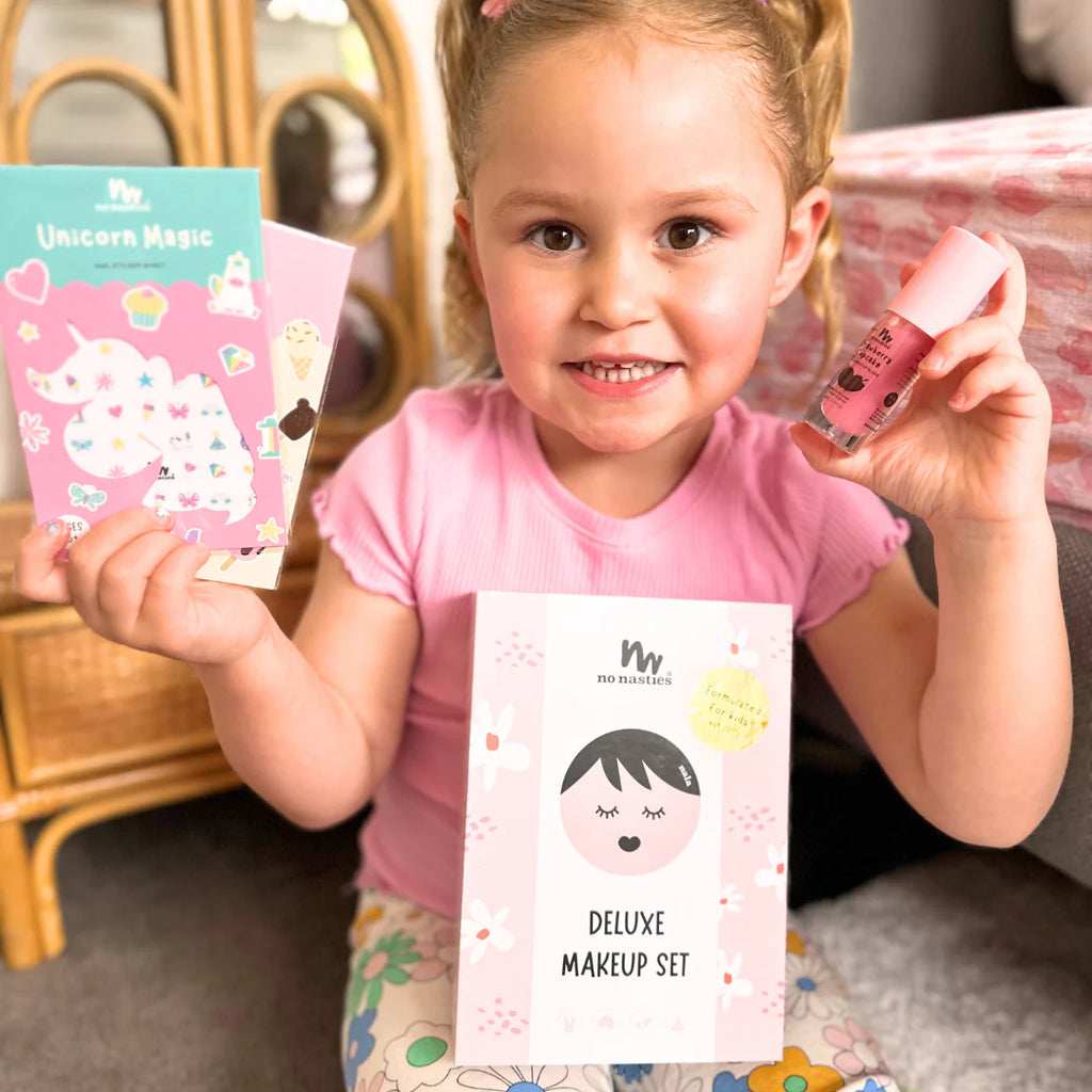No Nasties Kids | Nala Pink Natural Pressed Powder Kids Makeup Palette Kit - Creative Kids Lab
